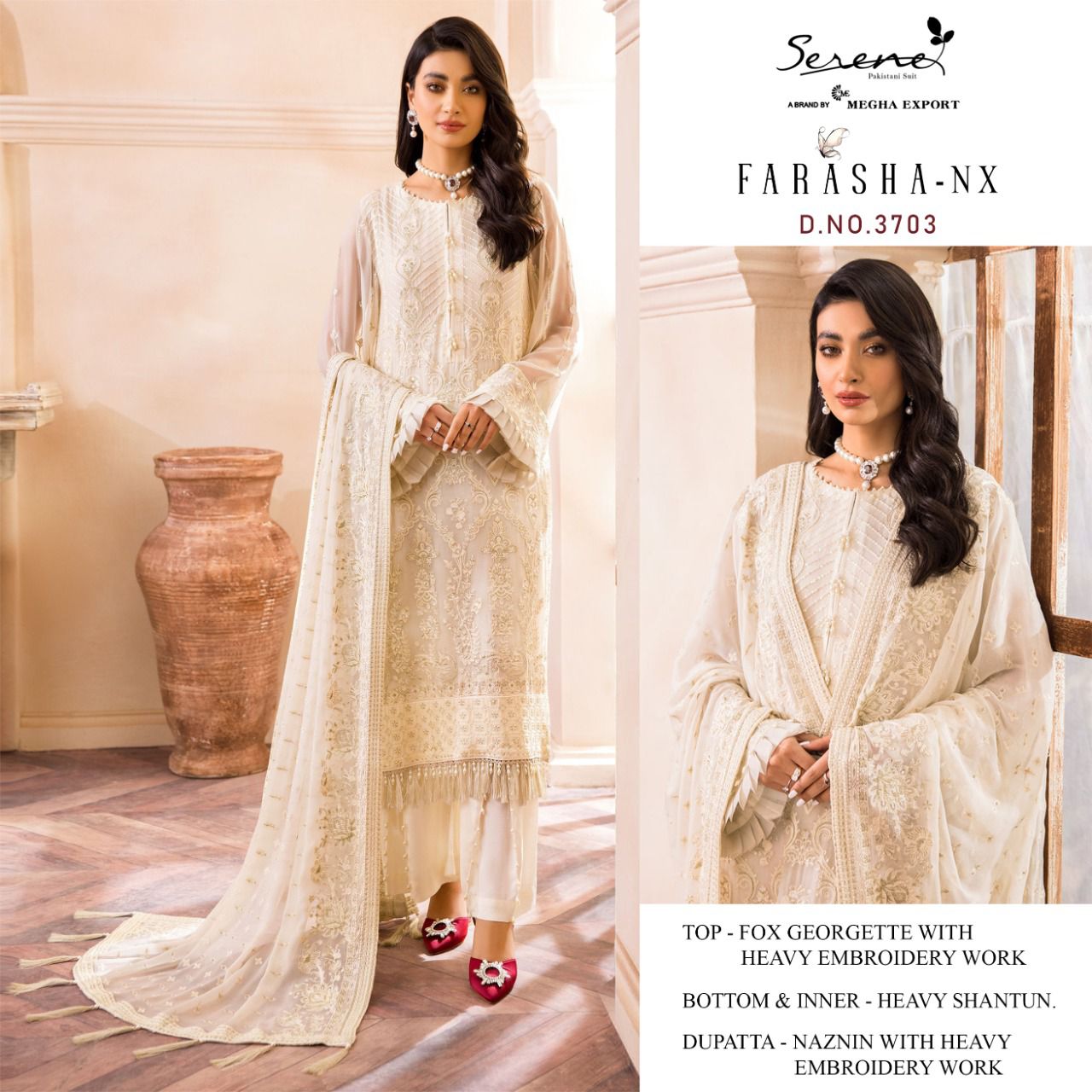 Serene Farasha Nx Heavy Festive Wear Embroidery Latest Pakistani Salwar Kameez Collection